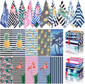 EBOOT 10 Pack Oversized Beach Towel Set Extra Large Pool Towels Microfiber Quick Dry Swim Blanket for Adult Women Men Face Hand Body Bath Travel Pool(Novel Color,36 x 72 Inch,Flamingo)