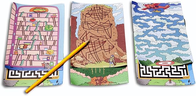 TS Shure by Bendon Travel Games Mazes Mini Activity Tin with 20 Illustrated Activity Sheets and Pencil and Tin 50438