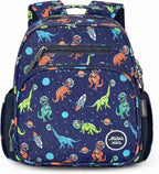 mibasies Toddler Backpack for Boys 2-4: Preschool Kindergarten Backpack - Cute Kids Backpacks for Boys - Dinosaur Blue