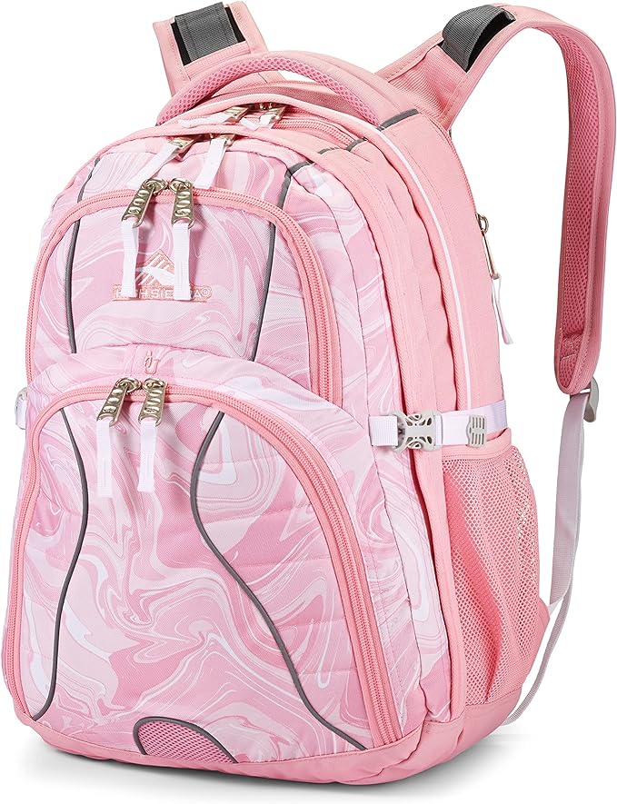 High Sierra Swerve Daypack, Pink Marble - Bubblegum Pink, One Size