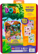 Dora Magnetic Playset, 75 Characters & Accessories, Reusable Storage Tin and Play Scene, Fun Toddler Toys, Mess Free Airplane Toy, Travel Games & Road Trip Essentials, 4 Year Old Girl Birthday Gifts