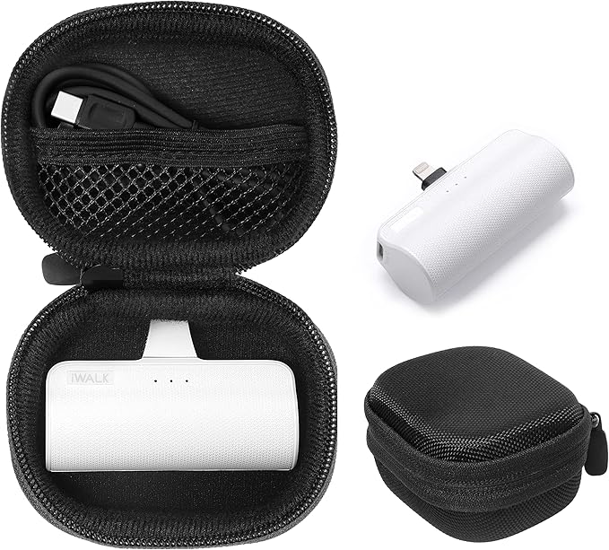 Case for mini Charger Compatible with iWALK Small USB-C Portable Charger, Anker Nano, JEJILL, LanLuk, Charmast, LENUTO, Swyop, VEGER, Feob, Taegila, YHO (Black)