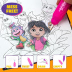 Dora Aqua Art, Includes Brush Pen and Reusable Water Reveal Pages, Mess Free Coloring for Toddlers, Travel Toys for Little Ones, Road Trip Essentials, Kids Airplane Activities, No Mess Coloring
