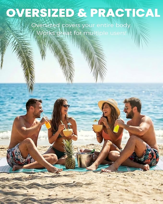 2 Pack Turkish Beach Towels Vacation Essentials Quick Dry Absorbent Adult Oversized Bath Pool Swim Long Towel Lightweight Thin Fast Drying Over The Lounge Chair Towel Sand Repellent Anti Green