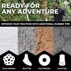 Cascade Mountain Tech Trekking Poles - Carbon Fiber Walking or Hiking Sticks with Quick Adjustable Locks