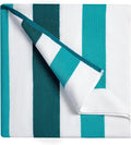 Bornbay Cotton Oversized Beach Towel - Extra Large 40"X70" Plush Thick Pool Towel, XL Fluffy Cyan Green Beach Towels Stripe Swimming Towel for Adults Mens Women