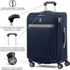 Travelpro Platinum Elite Softside Expandable Luggage, 8 Wheel Spinner Suitcase, TSA Lock, Men and Women, Dark Blue, 2-Piece Set (21/25)