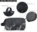 Elviros Toiletry Bag for Men, Large Travel Shaving Dopp Kit Water-resistant Bathroom Toiletries Organizer PU Leather Cosmetic Bags Fathers Day Gift(Medium, Black)