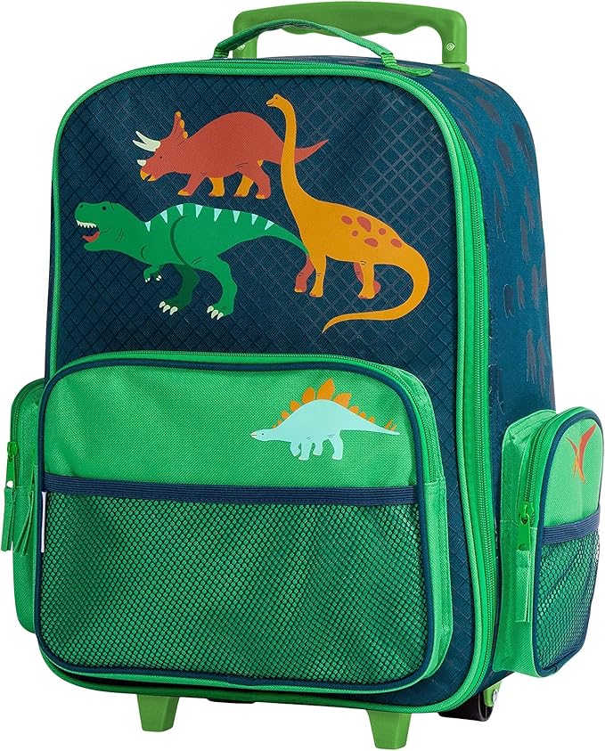 Stephen Joseph Kids Classic Rolling Luggage, Kids Luggage, Toddler Rolling Travel Carry On, Kids Suitcase with wheels,