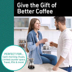 Coffee Gator Pour Over Coffee Maker - 14oz High Heat Borosilicate Glass with Reusable Stainless Steel Filter, Drip Coffee Brewer Pourover Dripper Set Carafe, 400ml Clear