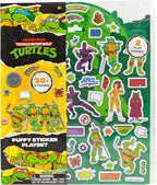 Teenage Mutant Ninja Turtles® Puffy Sticker Playset, Includes 30 Reusable TMNT Stickers & Double-Sided Play Scene, Classic Teenage Mutant Ninja Turtles Toys, Great Travel-Friendly Kids Activities