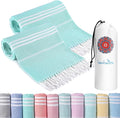 2 Pack Turkish Beach Towels Quick Dry Sand Free Oversized Bath Pool Swim Towel Extra Large XL Blanket Adult Travel Cruise Accessories Must Haves Clearance Stuff Necessities Vacation Essentials