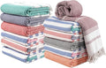 LANE LINEN 12 Pack Oversized Beach Towels – Pre-Washed, Quick Dry, Lightweight Travel Pool Towels for Adults, 39"x71" – Oceanic Twelve