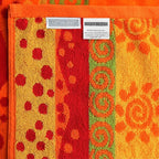 COTTON CRAFT Hooded Beach Towel – Oversized 39 x 68 Towel with Hood for Adults - 100% Cotton Velour Terry Jacquard Towel - Pool Bath Wrap - 450 GSM Soft Absorbent Quick Dry – Sunshine Orange Yellow