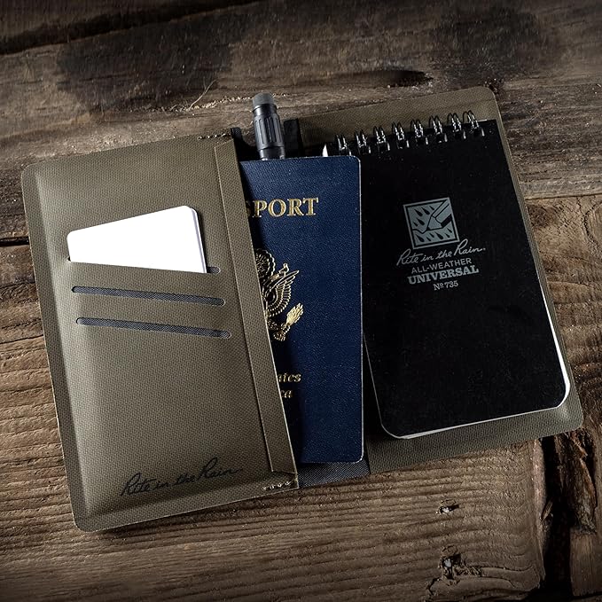 Rite in the Rain Weatherproof 3” x 5” Horizon Wallet, Tough TPU Construction, Side Opening Wallet (No. H935)