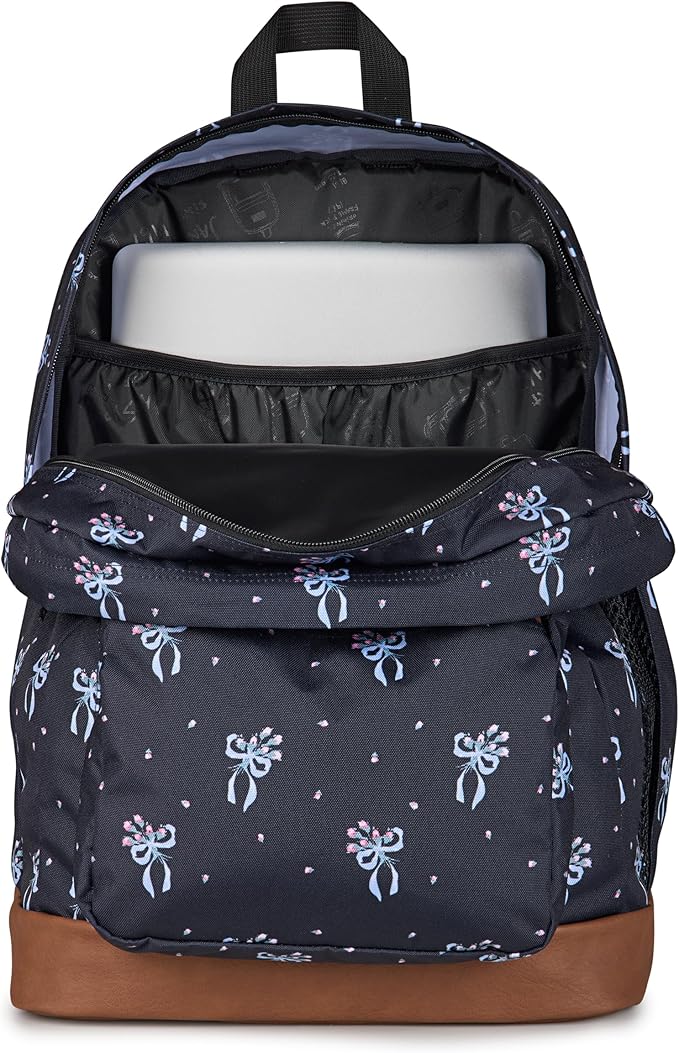 JanSport Cool Backpack with 15-inch Laptop Sleeve, Large Computer Bag Rucksack with 2 Compartments, Ergonomic Straps, Pastel Petals - Black