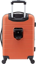 Wrangler Smart Spinner Hardside Luggage, 22-Inch Carry-On, Burnt Orange