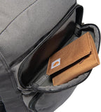 Carhartt 27L Single-Compartment Backpack, Durable Pack with Laptop Sleeve and Duravax Abrasion Resistant Base, Gray