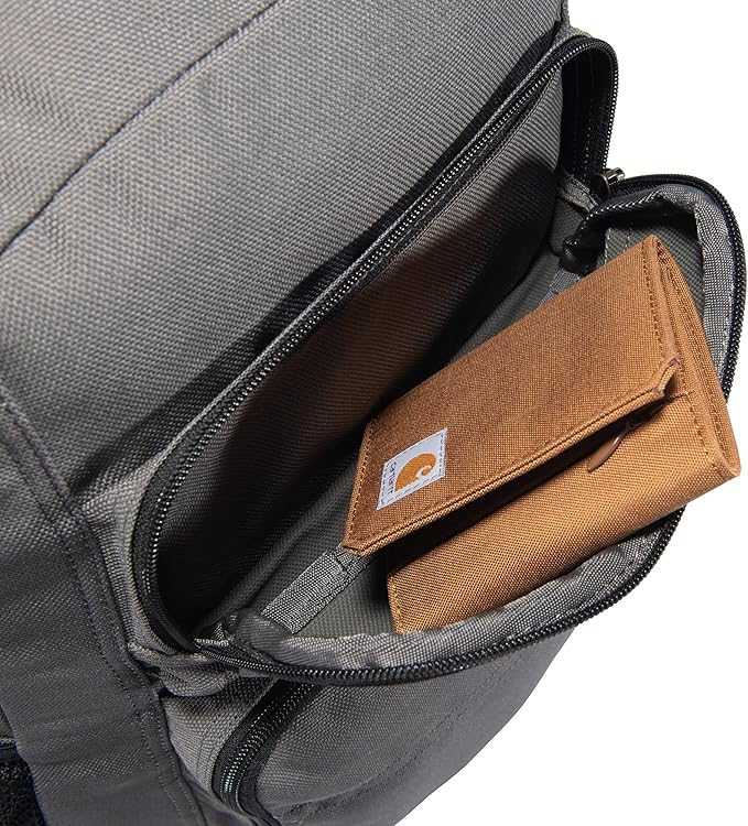 Carhartt 27L Single-Compartment Backpack, Durable Pack with Laptop Sleeve and Duravax Abrasion Resistant Base, Gray