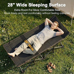 ABORON 2PK XXL Camping Cot for Adults 900LBS - 78"×32" Oversized Folding Bed with Mattress Pad, Heavy Duty 1200D Oxford Outdoor Cot with Carry Bag