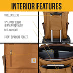 Carhartt Classic Convertible Backpack Tote, Durable Water Repellent Material W/ 17" Laptop Sleeve, Carhartt Brown
