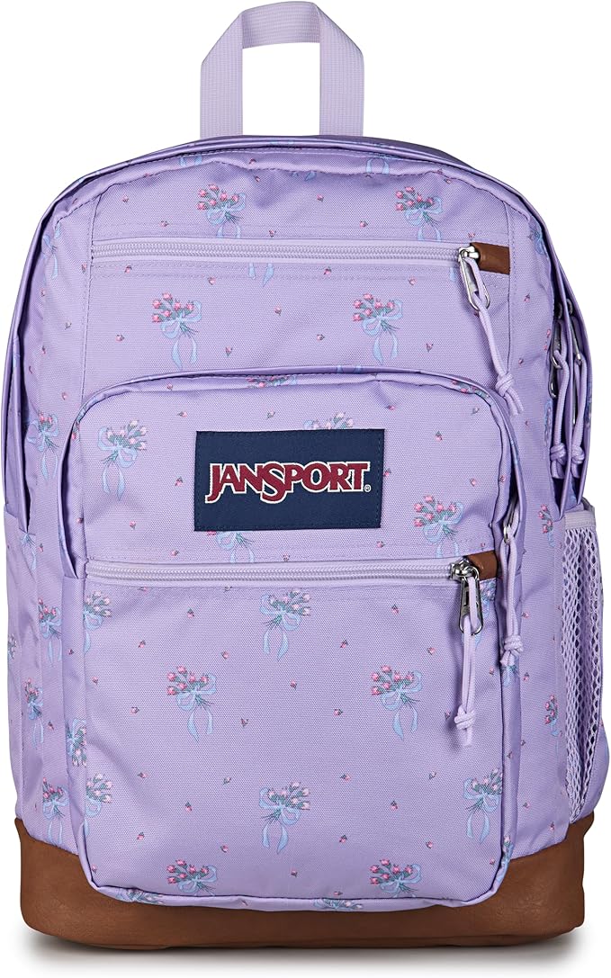 JanSport Cool Backpack with 15-inch Laptop Sleeve, Large Computer Bag Rucksack with 2 Compartments, Ergonomic Straps, Pastel Petals - Lilac