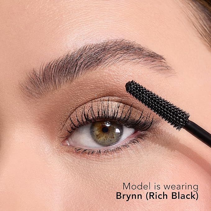 Thrive Causemetics Mini Makeup Essentials, Mother's Day Makeup Gift Set, Mini Liquid Lash Extensions & Volumizer Mini Mascaras, Brynn (Rich Black), Mini Eye Brightener Highlighter Sticks- 3 Shades