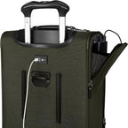 Travelpro Platinum Elite Softside Expandable Luggage, 8 Wheel Spinner Suitcase, TSA Lock, Men and Women, Pilot Green, 2-Piece Set (21/25)