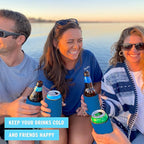 Blank Beer Can Cooler Sleeves (110-Pack) Soft Insulated Beer Can Coolies - HTV Friendly Blank Koolies in Bulk for Beer Cans & Bottles - Coolie Blanks for Vinyl Projects & Wedding Favors (Blue)