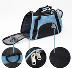 MuchL Pet Carrier Soft-Sided Carriers for Cat Carriers Dog Carrier for Small Medium Cats Dogs Puppies Pet Carrier Airline Approved Cat Dog Pet Travel Carrier (Small, Blue)