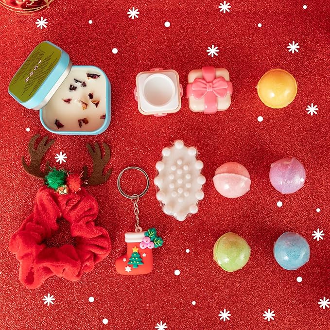 16 Pcs Advent Calendar 2025 Christmas Gifts for Women Mom - Luxury 2025 Gift Box for Christmas, Bath and Body Gift for Sister, Gift Baskets Set for New Year Gift, Christmas Bath and Body Gift Set