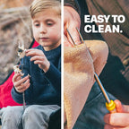 BEARCLAW Smores Sticks for Fire Pit - Accessories for Campfire Marshmallow Roasting Sticks Smores Kit Outdoor-Smore Skewers Hot Dog Fork For Outside, Camping Essentials Bonfire Gear Long 32" 5 Pack