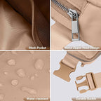 JSJ Mini Fanny Pack for Women & Men,Valentines Day Gifts for Girls Teens Kids Daughter Sister Her,Trendy Stuff Crossbody Bags Cute Everywhere Belt Bags. (Light Brown)