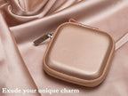 Ginsco Mini-Portable Hard Shell Square Earbuds Case for Apple EarPods/Samsung Galaxy Wired/Wireless Earbuds, Cell Phone Accessories Organizer with Carabiner for Earphones