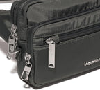 Baggallini Securtex Anti-theft Belt Bag 8.8"x5.5" Crossbody Fanny Pack for Women RFID Wallet Locking Zipper Travel Purse