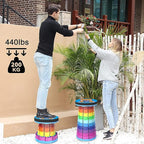 Alevmoom Folding Stool, Adjustable, Portable, Lightweight, Safety and Stability, Multi-Application