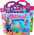 JOYIN 3 Sets Dress-Up Reusable Sticker Book for Toddlers, 3D Sticker Book for Kids 3 4 5, Travel Essentials, Airplane Activity Toys, Crafts Gifts, Birthday Gifts - Fashion, Mermaid, Princess