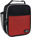 opux Premium Insulated Lunch Box, Soft School Lunch Bag for Kids Boys Girls, Leakproof Small Lunch Pail Men Women Work, Reusable Compact Cooler Tote Lunchbox for Office Adult, Heather Red