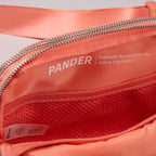 Pander Everywhere Belt Bag for Women, 5 Zipper Pockets Nylon Crossbody Fanny Pack Purse (Dark Salmon).