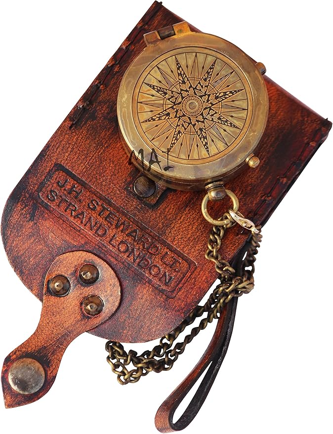Pocket Compass for Hiking, Survival Instrument Antique “So You Can Always Find Your Way Back Home” Engraved Camping Pocket Nautical Vintage Navigation Outdoor by MAI