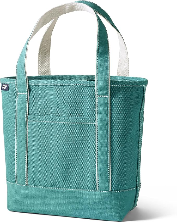 Lands' End Open Top Canvas Tote Bag