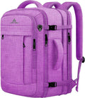 AREYTECO 60L Carry On Backpack, Extra Large Laptop Backpack, Big Capacity Travel Backpack for Women, Expandable Water Resistant Bag Anti-Theft Business Daypack Fit 18 Inch Laptop,Purple
