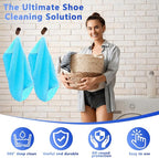 2Pcs Reusable Shoe Washing Machine Bag for Washer and Dryer:Free Up Hands, Prevent Deformation,shoe bag with Zipper Protection Design, Use for all Shoes,Sports Shoes
