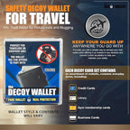 Fake Travel Decoy Wallet with 6 Realistic Fake Credit Cards - Pickpocket Safety