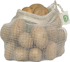Mesh Grocery Bags - Veggie Bags Reusable - Reusable Mesh Fruit, Vegetable Bags - Eco-friendly Produce Bags - Cotton Net Bags for Produce - Reusable Bags for Produce | 6 Bags (3 XL, 3 L)