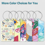 Luggage Tags for Suitcases, 2 Pack Cute PU Leather Luggage Tag TSA Approved with Stainless Steel Loop and Address Card Baggage Tag for Travel&Cruise Ships&Shipping Retro Stamp, by Chelmon
