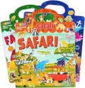 JOYIN 3 Sets Animal Reusable Sticker Book for Toddlers, 3D Sticker Book for Kids 3 4 5, Travel Essentials, Airplane Activity Toys, Crafts Gifts, Birthday Gifts - Farm, Ocean, Safari