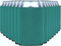 Blank Beer Can Coolers Sleeves (14-Pack) Soft Insulated Beer Can Cooler Sleeves - HTV Friendly Plain Can Sleeves for Soda, Beer Cans & Bottles - Blanks for Vinyl Projects & Wedding Favors (Teal)