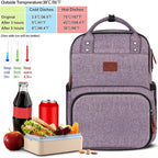 MATEIN Laptop Backpack with Lunch Box, Insulated Women Backpacks with Cooler Compartment, Fits 15.6 inch Laptop Water Resistent Tote Food Bag for College Beach Camping Picnics Hiking