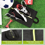 2 PCS Smell Proof Shoe Bags for Travel, Cleat Bags for Sports Smell Proof with Zipper and Handle, Large Capacity Odor-Resistant Soccer Cleats Bag, Shoe Bag for Travel Women, Basketball, Soccer(Black)